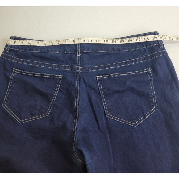 Maurices Blue Denim Skinny Mid Rise Dark Wash Jeans Women's Plus Size 22 - Picture 4 of 8